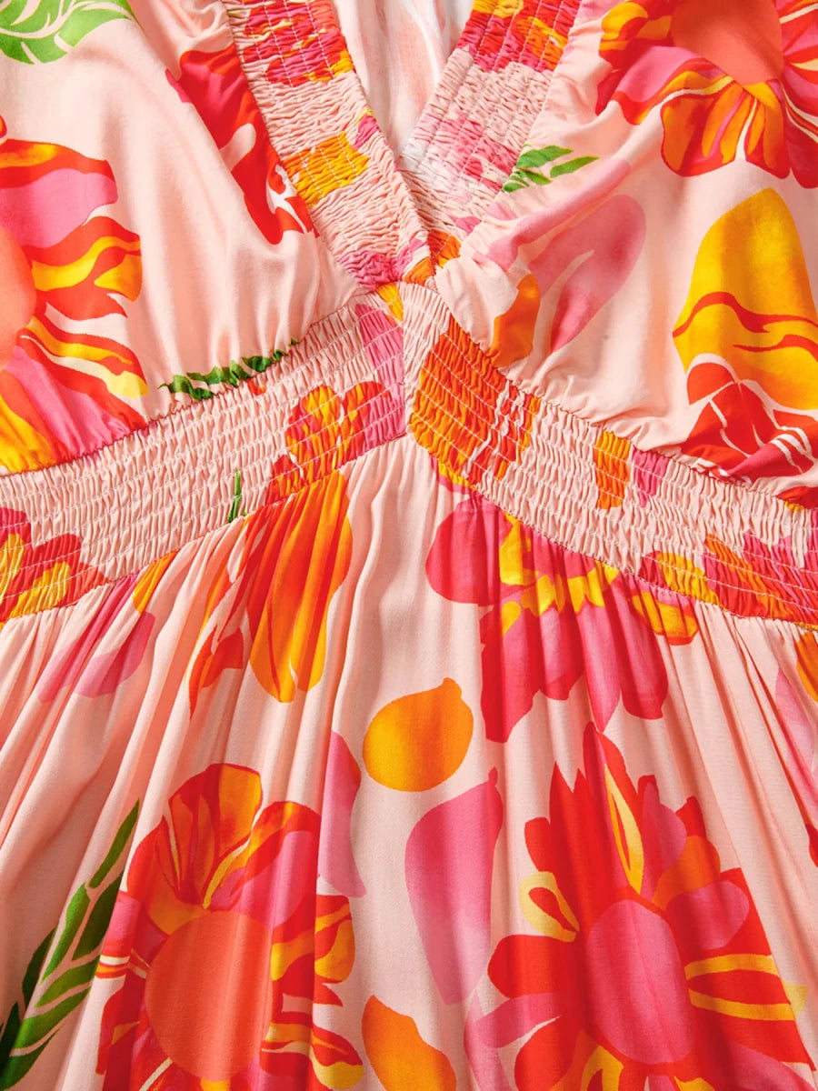 Exotic Blooms Floral Maxi - Brick + Boho