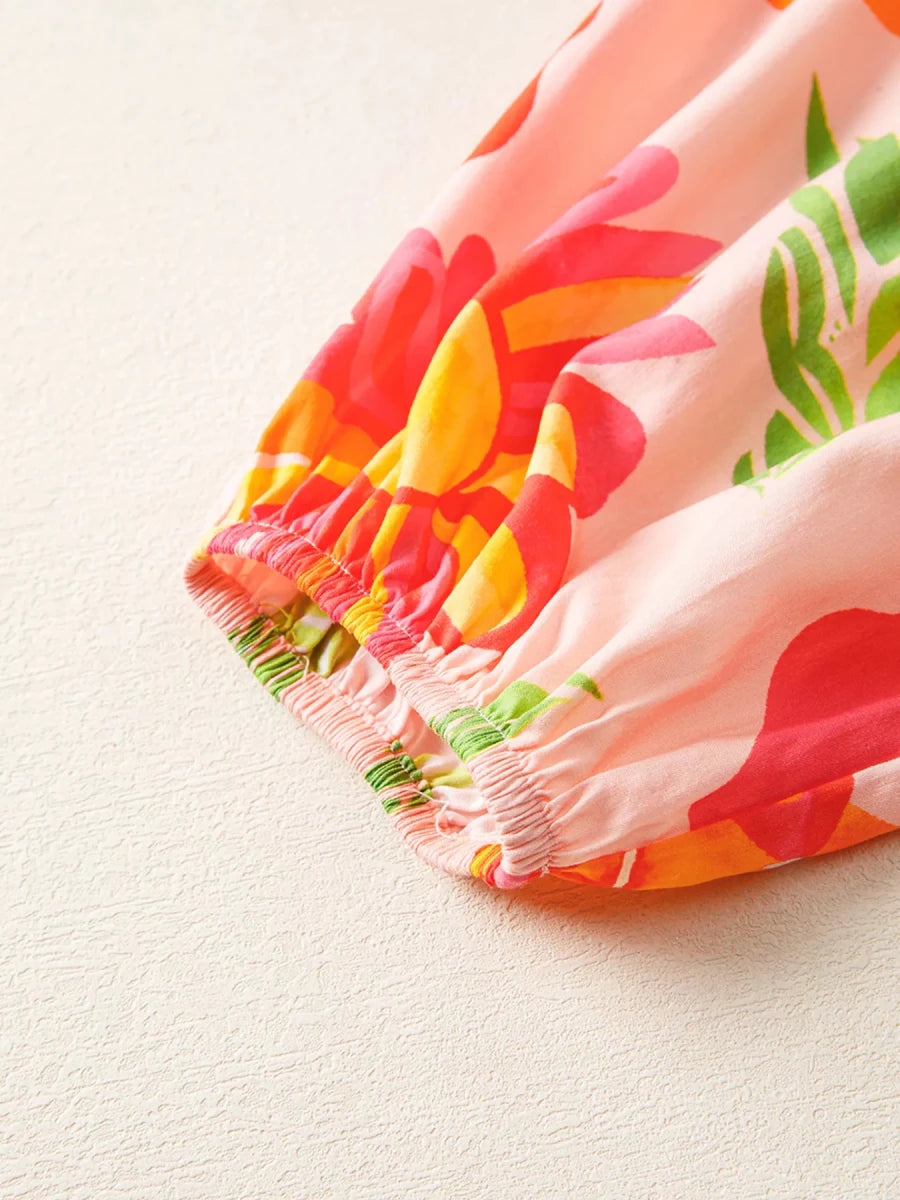 Exotic Blooms Floral Maxi - Brick + Boho