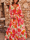 Exotic Blooms Floral Maxi - Brick + Boho