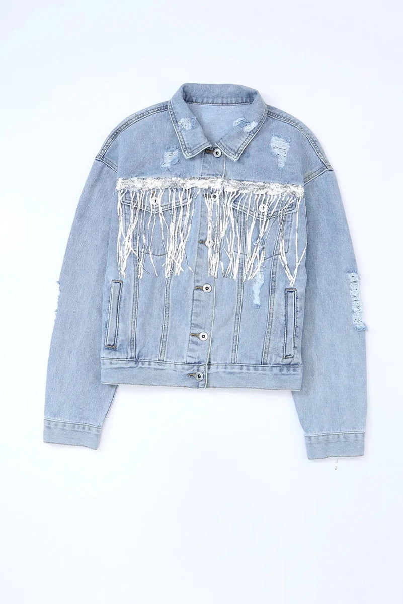 Festival Bound Fringe Denim - Brick + Boho