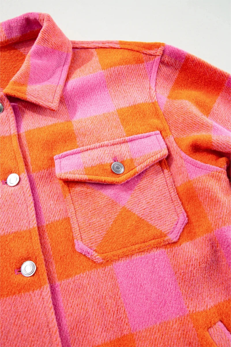 Festival Bound Plaid Top - Brick + Boho