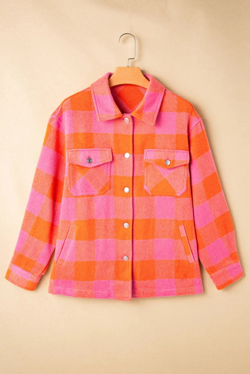 Festival Bound Plaid Top - Brick + Boho