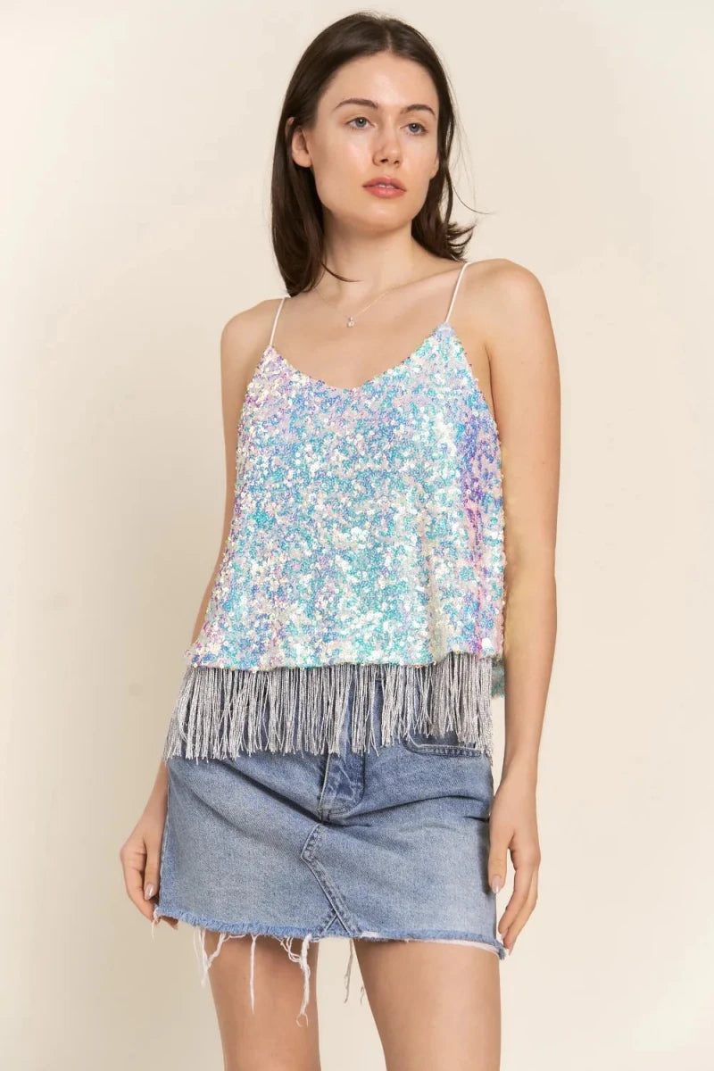 Festival Bound Sequin Cami - Brick + Boho