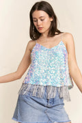Festival Bound Sequin Cami - Brick + Boho