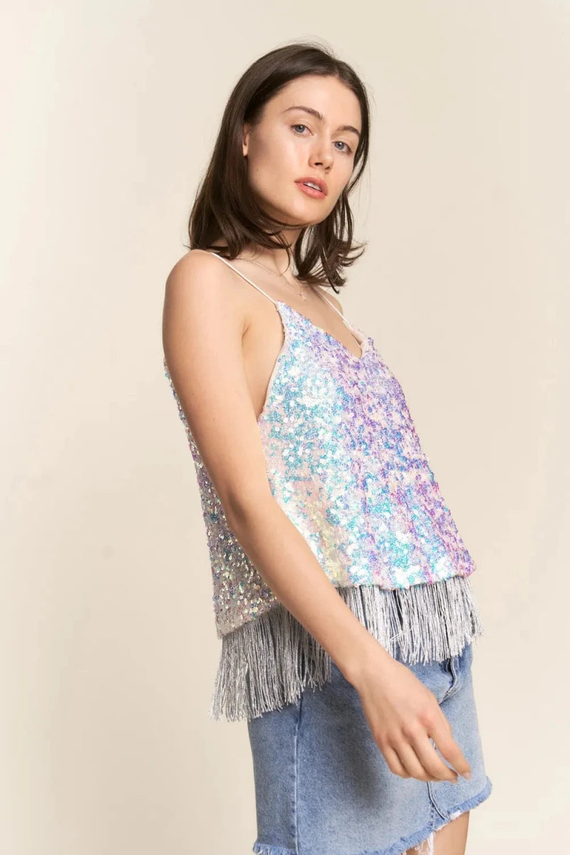 Festival Bound Sequin Cami - Brick + Boho