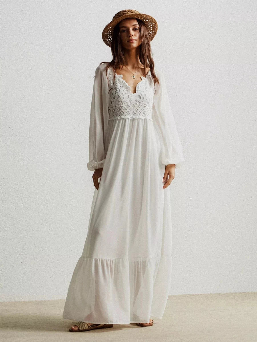 Filigree Crochet Maxi - Brick + Boho