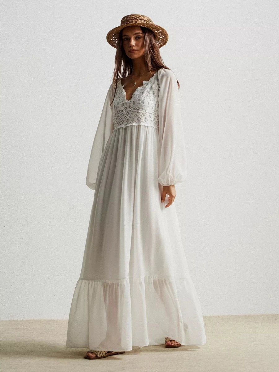 Filigree Crochet Maxi - Brick + Boho