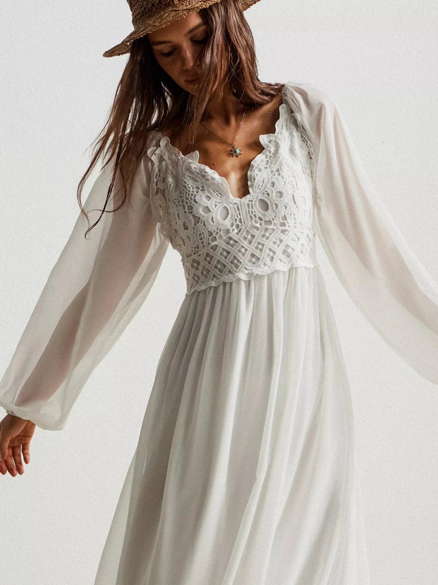 Filigree Crochet Maxi - Brick + Boho