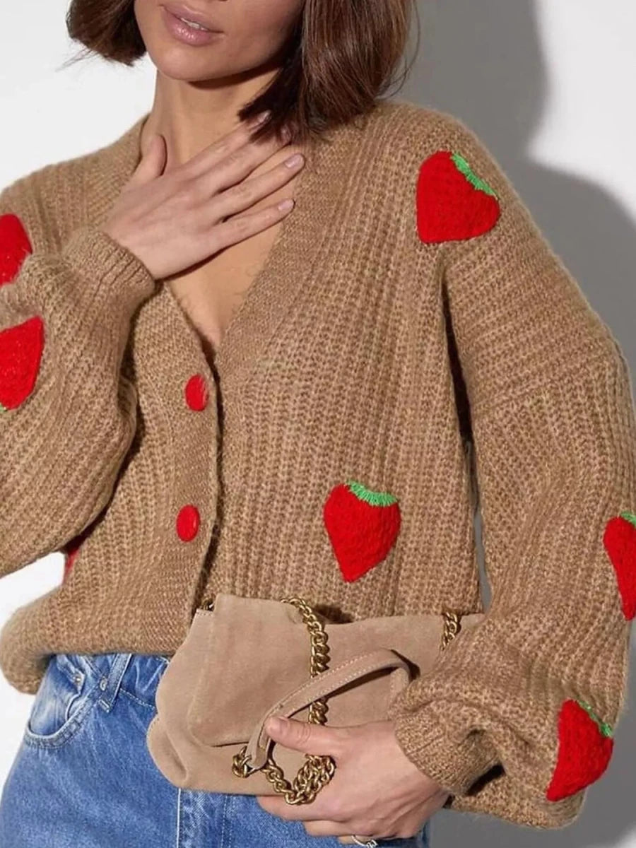 Fleetwood Knit Cardigan - Brick + Boho