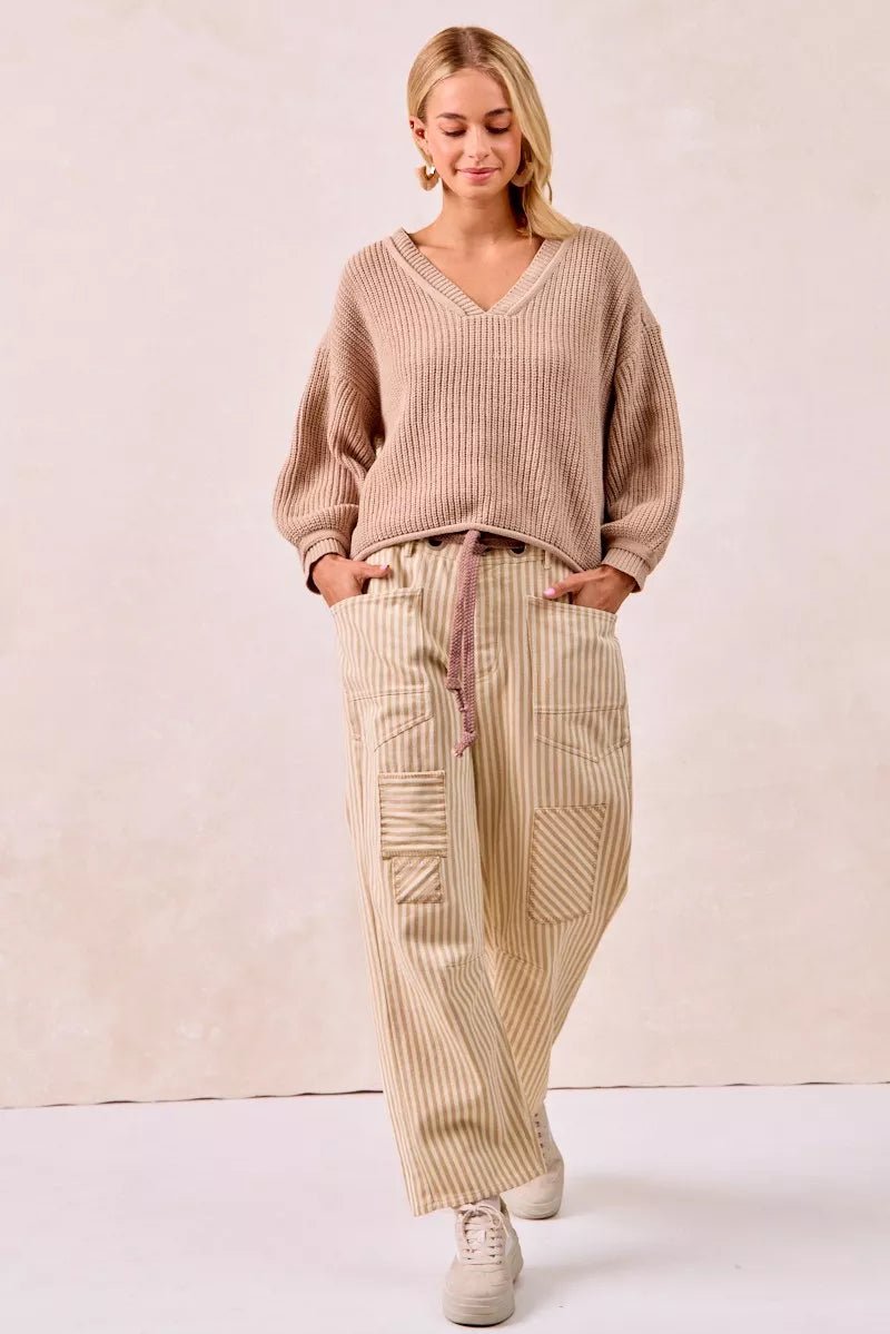 Flora Barrel Pants - Brick + Boho