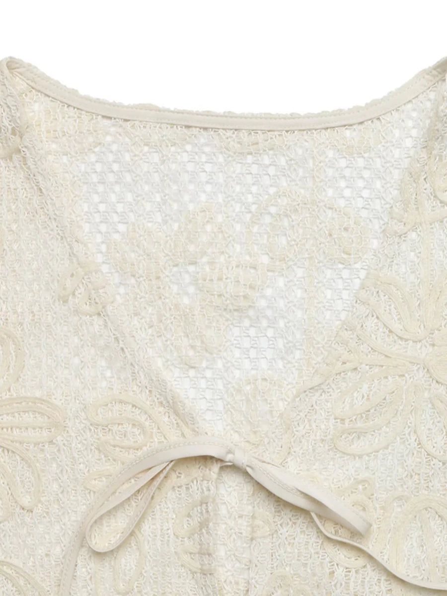 Floral Lace Tie - Front Shirt - Brick + Boho