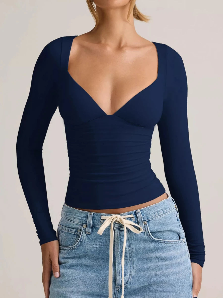Fluid Embroidered Mesh Top - Brick + Boho