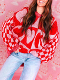 Fluted Heart Checkerboard - Brick + Boho