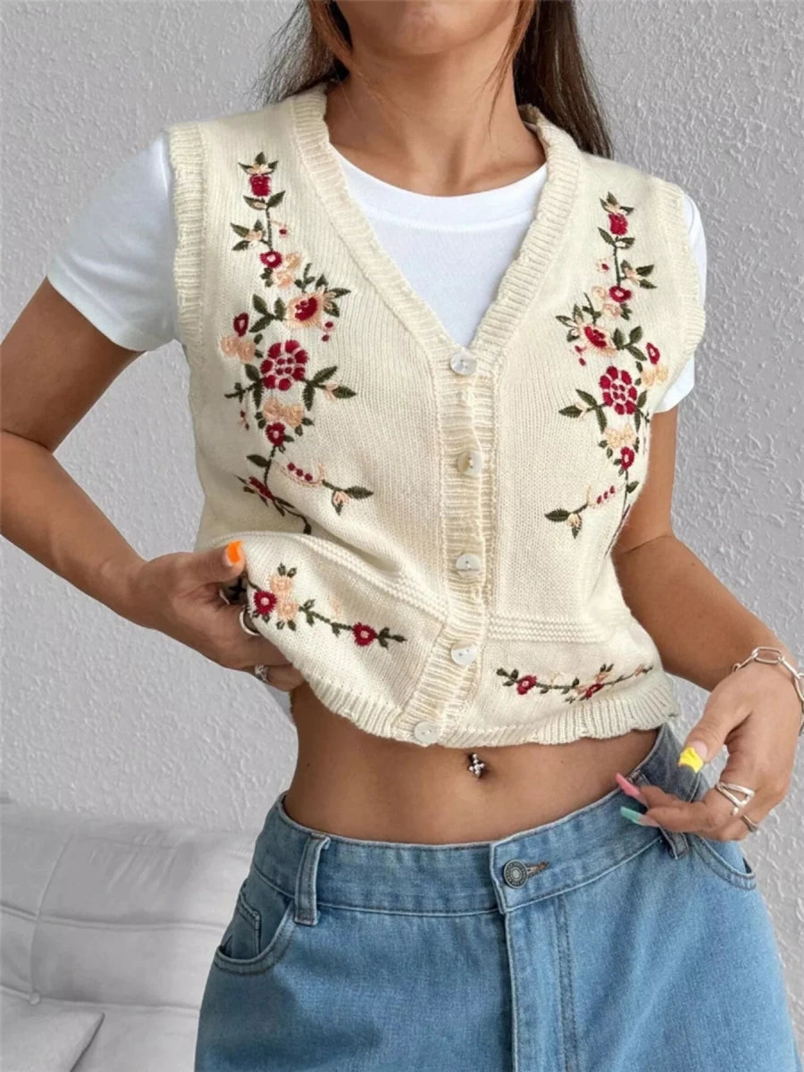 Forged Leopard Fringe Vest - Brick + Boho