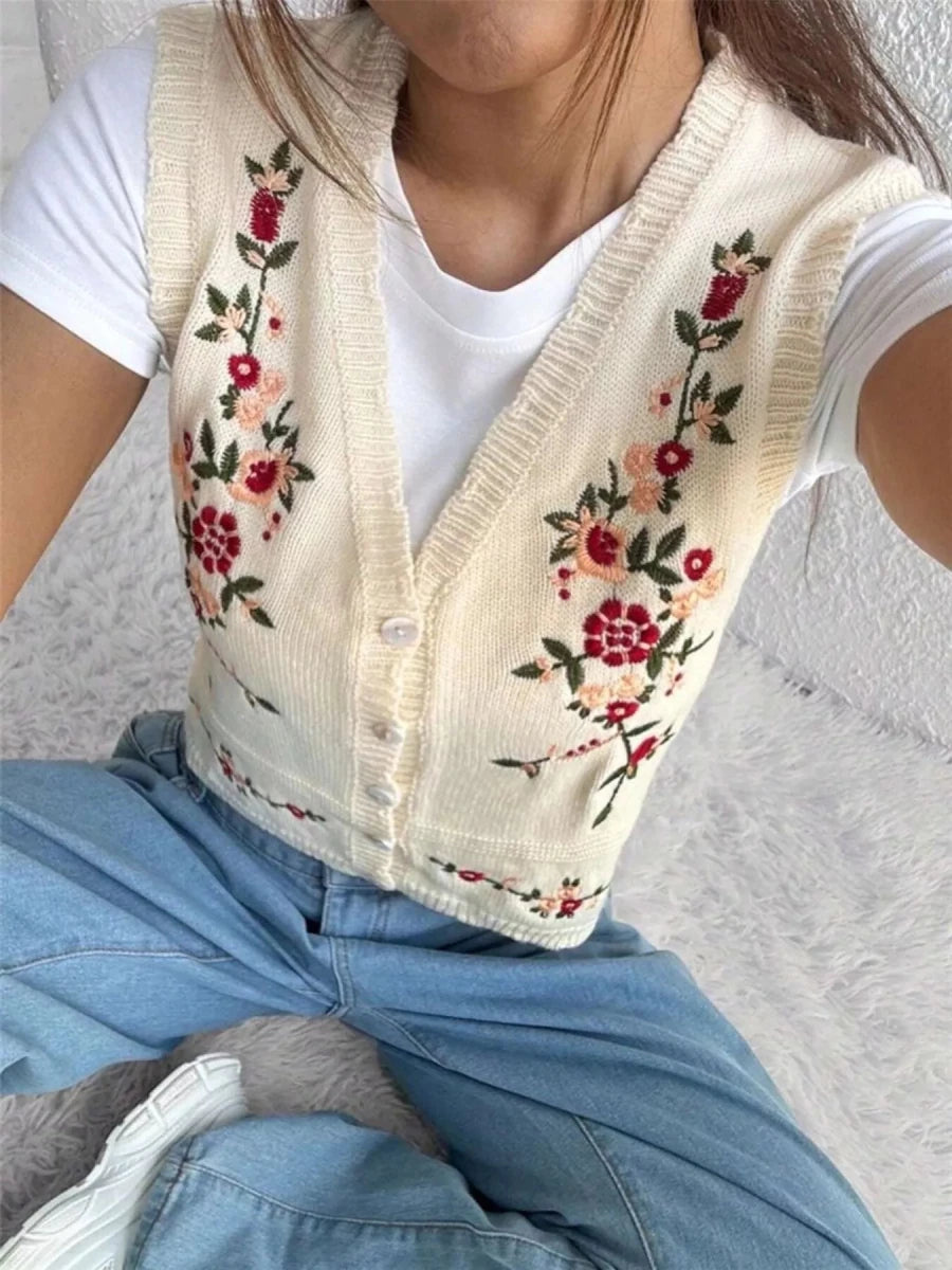Forged Leopard Fringe Vest - Brick + Boho