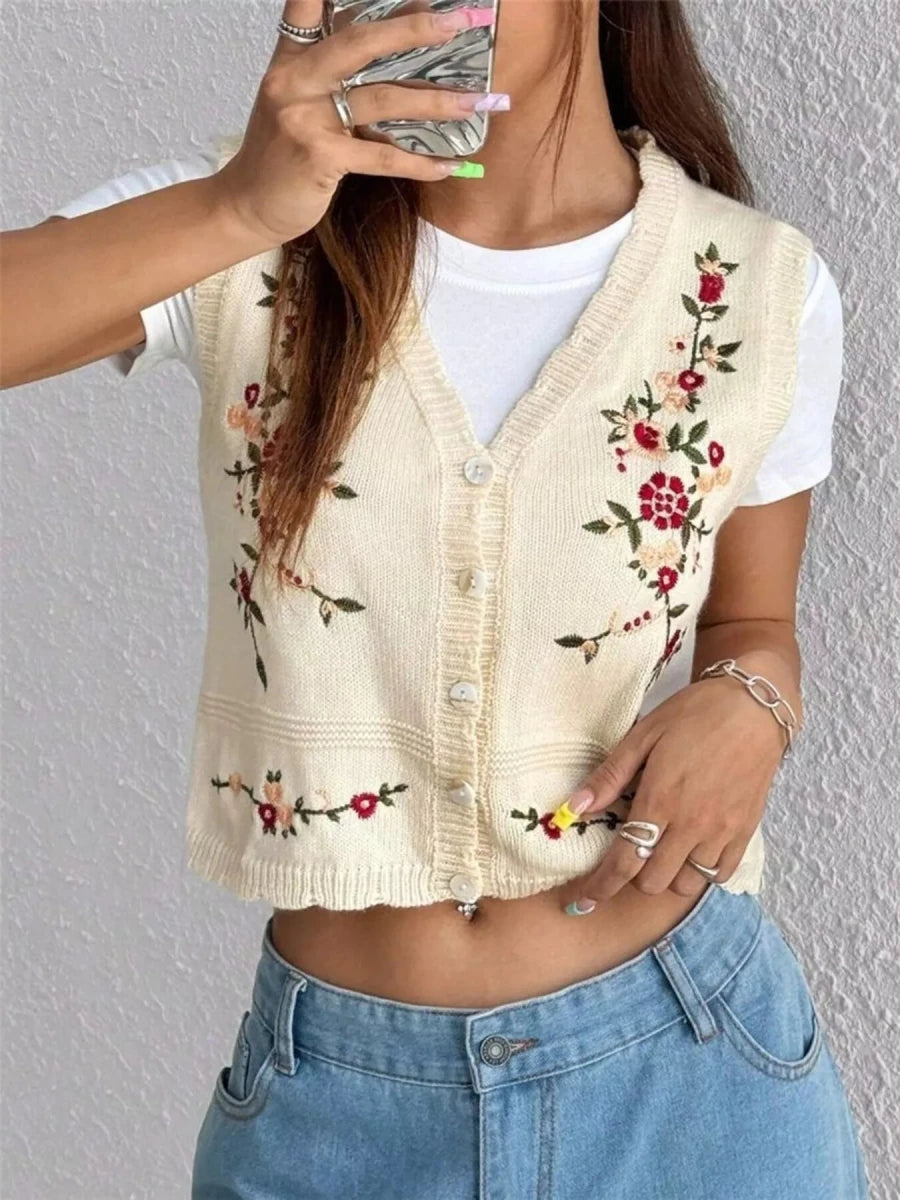 Forged Leopard Fringe Vest - Brick + Boho