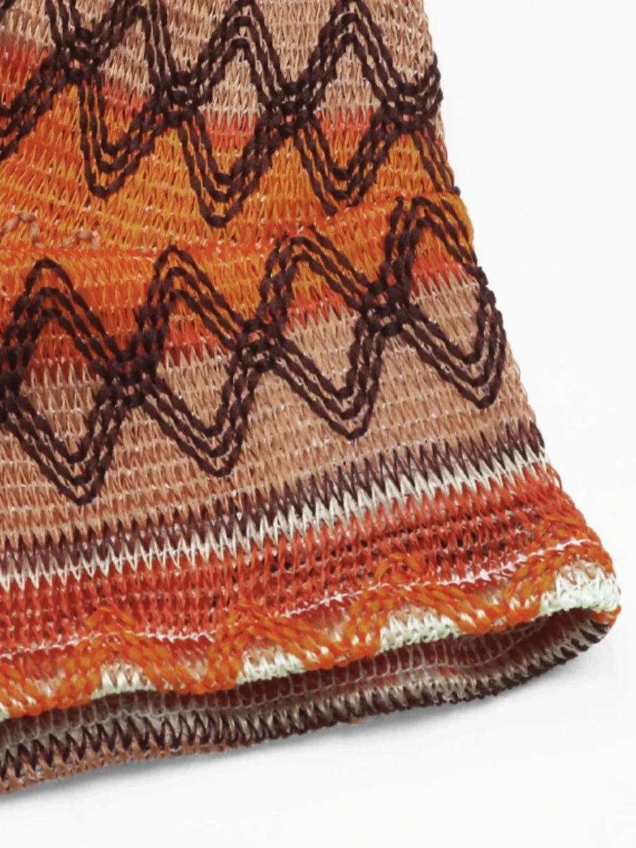 Fringed Halter Top - Brick + Boho