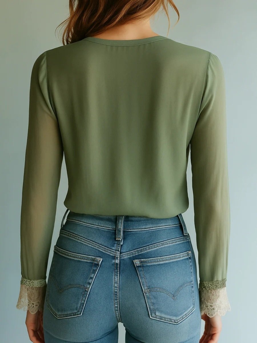 Garden Lace Floral Blouse - Brick + Boho