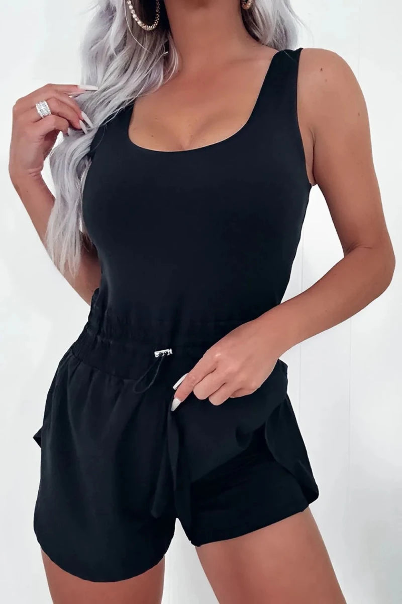 Getaway Scoop Neck Romper - Brick + Boho