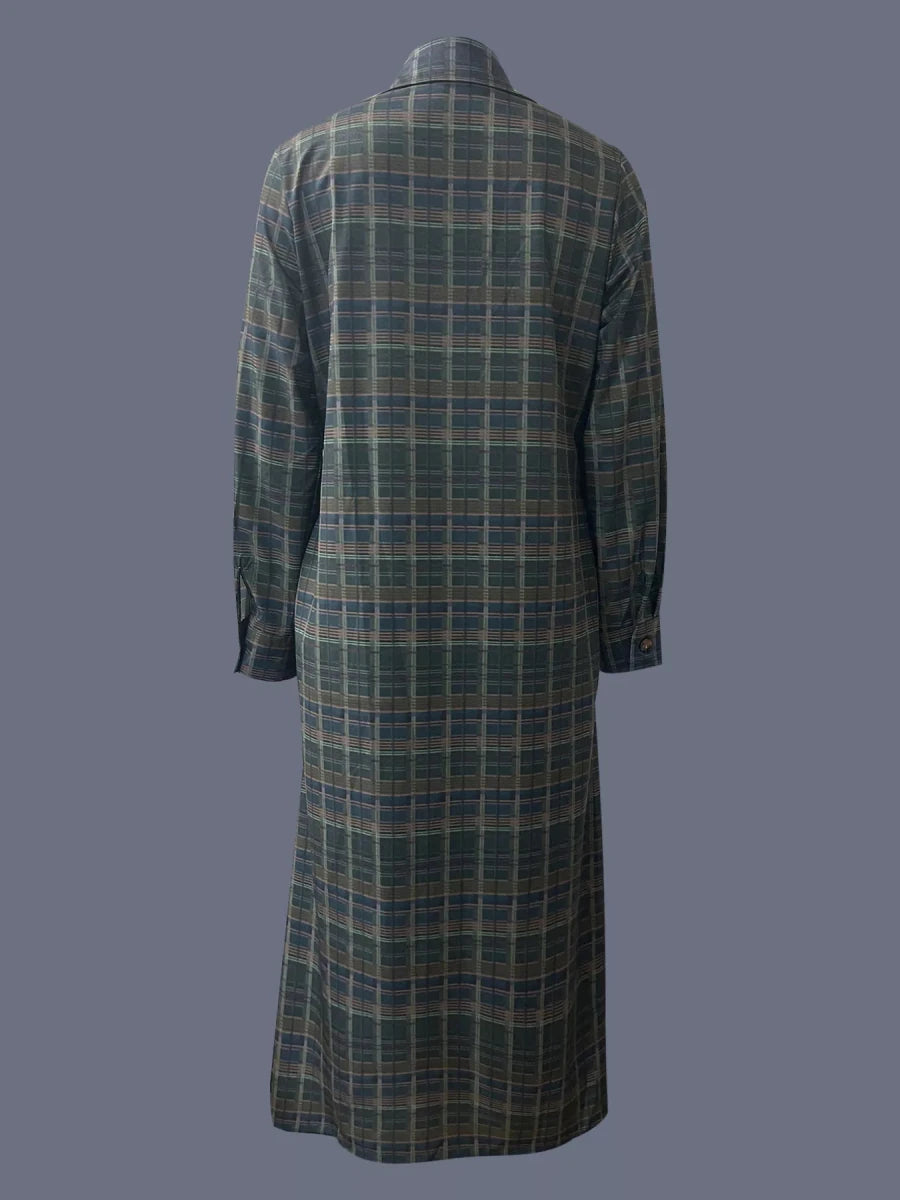 Gossamer Plaid Maxi - Brick + Boho