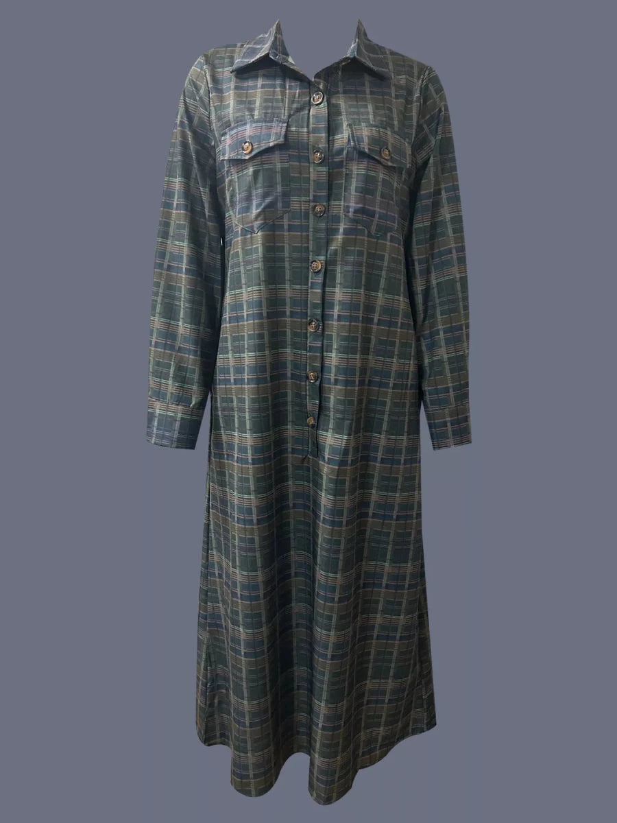 Gossamer Plaid Maxi - Brick + Boho