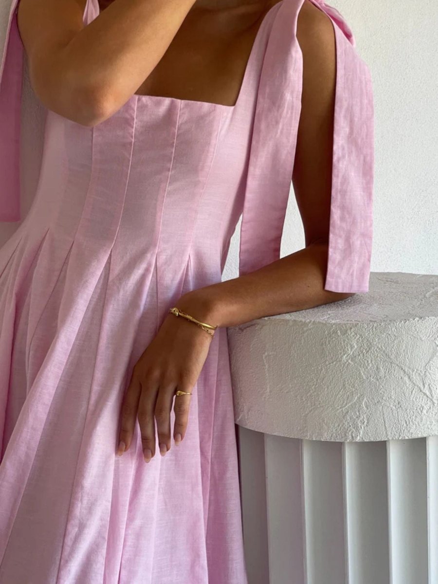Gradient Tie Shoulder Maxi Dress - Brick + Boho
