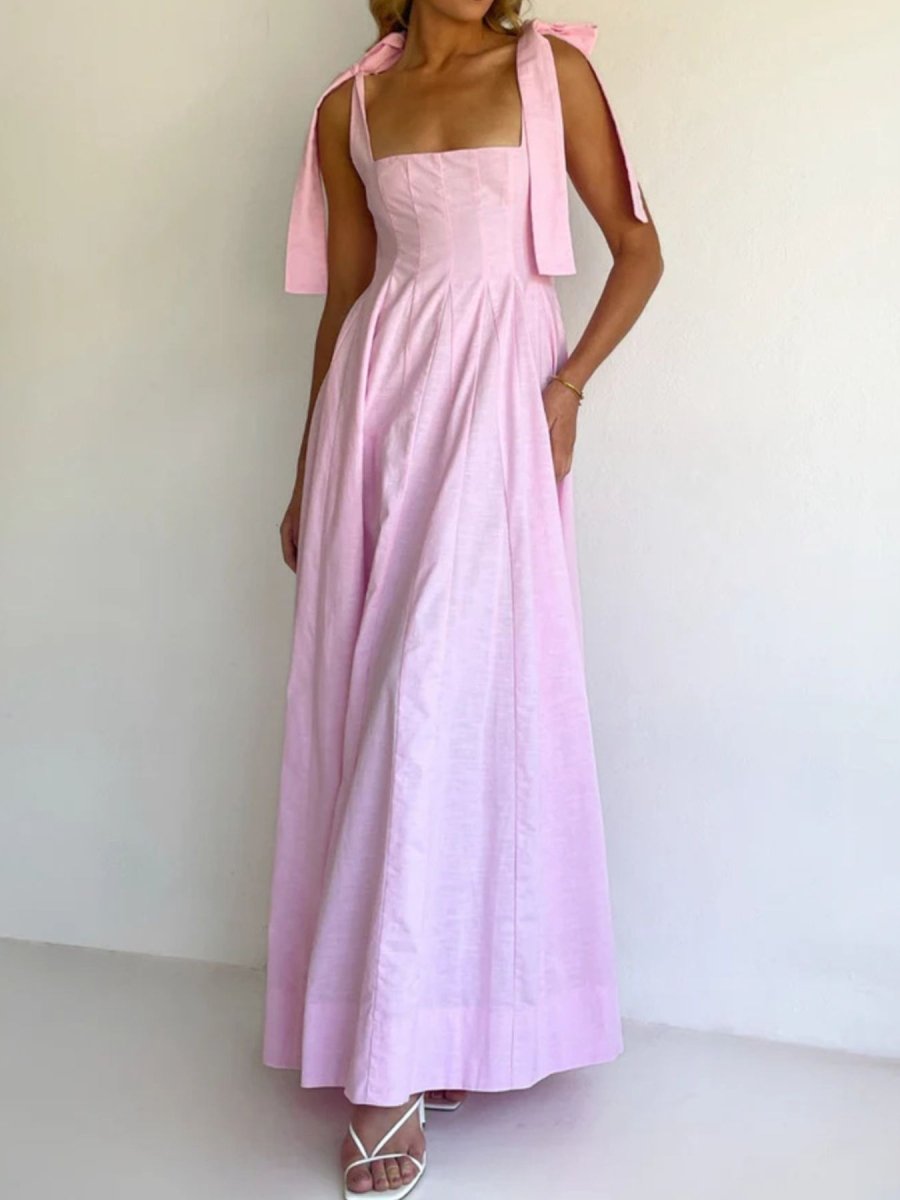 Gradient Tie Shoulder Maxi Dress - Brick + Boho