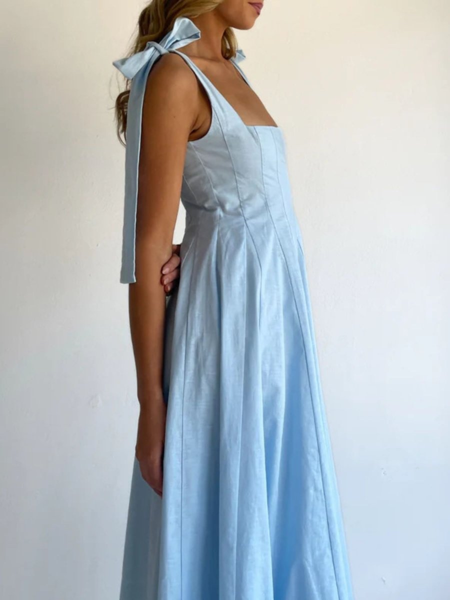 Gradient Tie Shoulder Maxi Dress - Brick + Boho