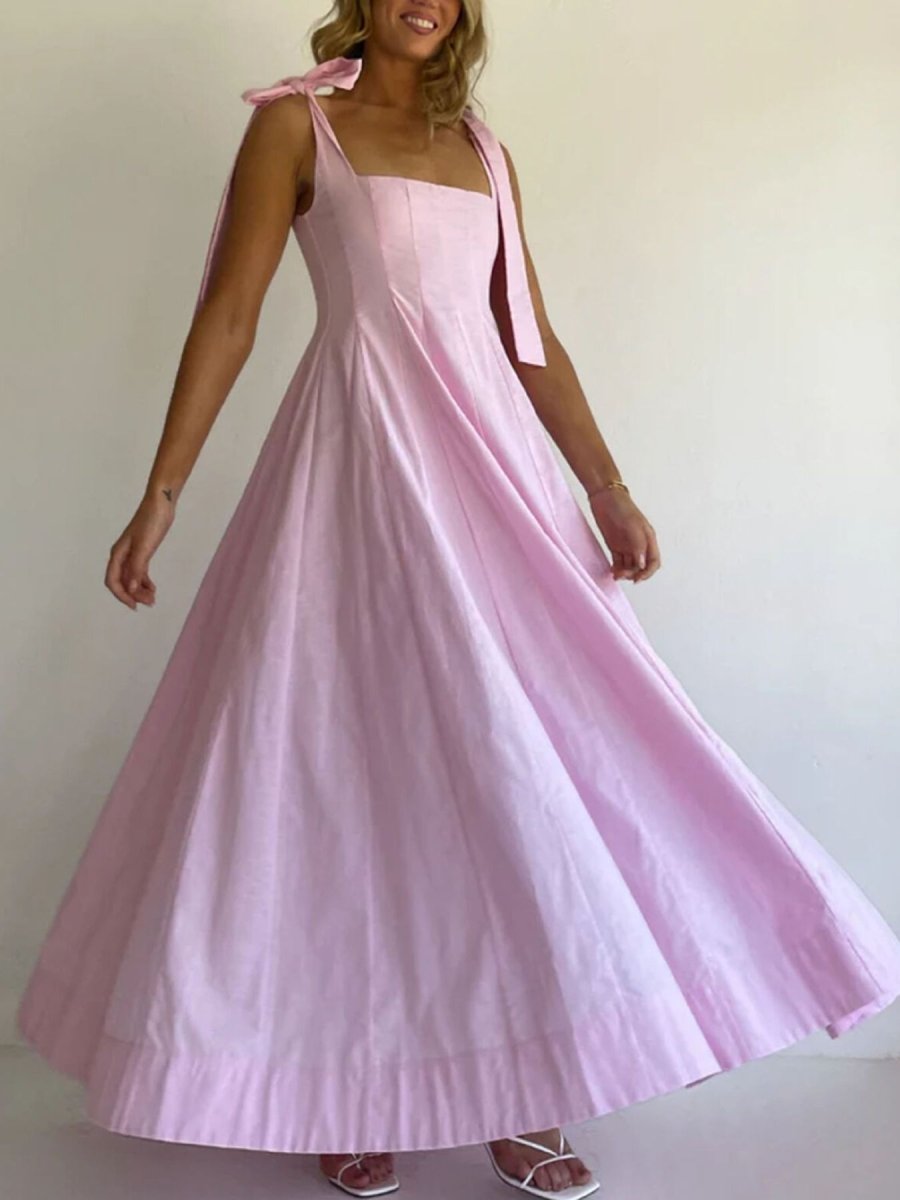 Gradient Tie Shoulder Maxi Dress - Brick + Boho