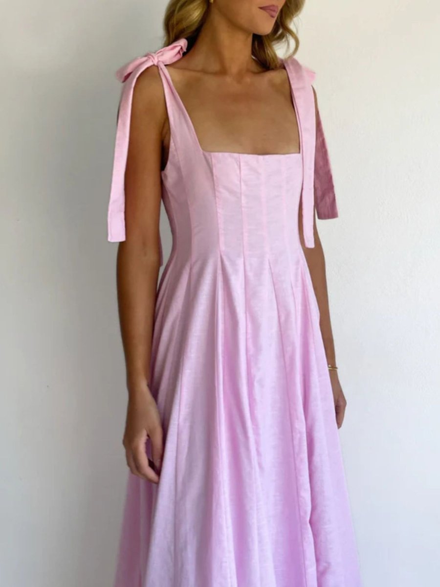 Gradient Tie Shoulder Maxi Dress - Brick + Boho