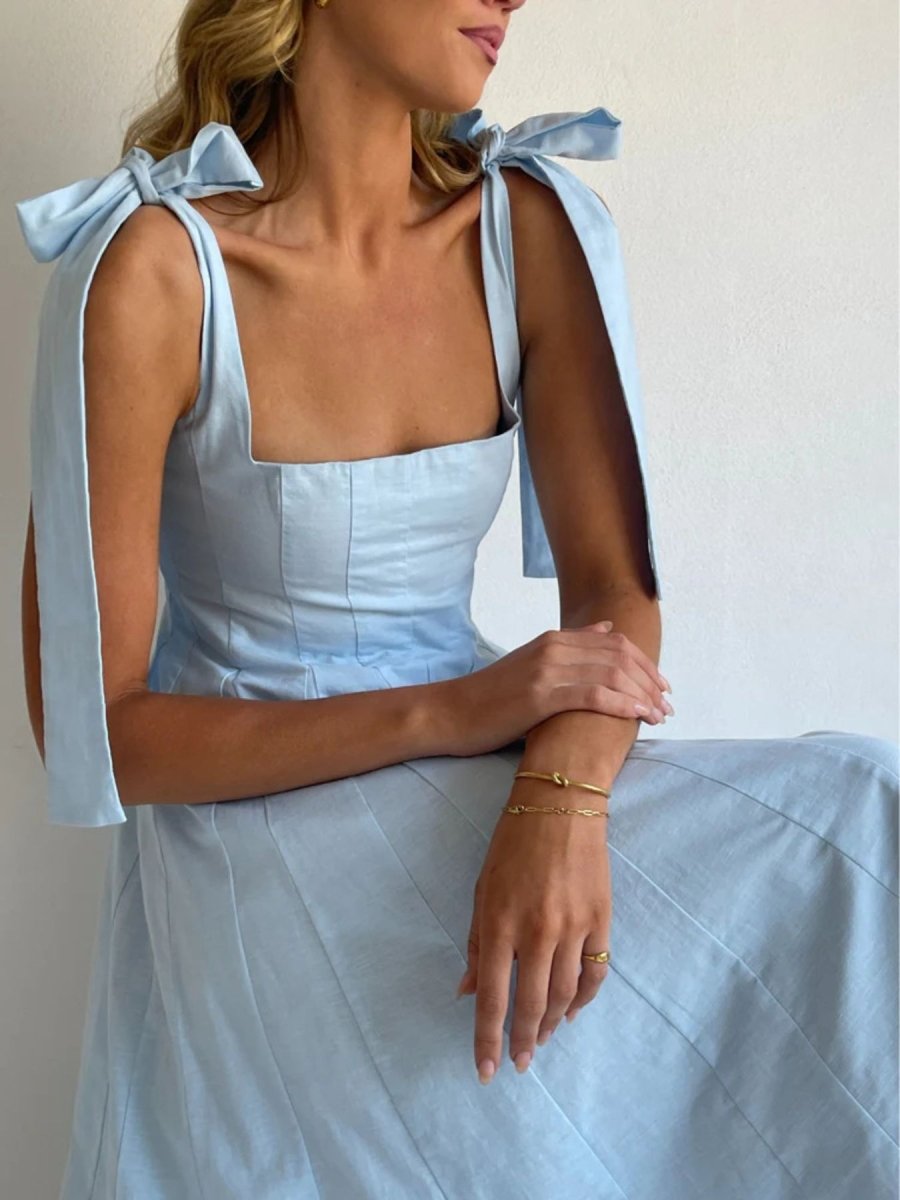 Gradient Tie Shoulder Maxi Dress - Brick + Boho