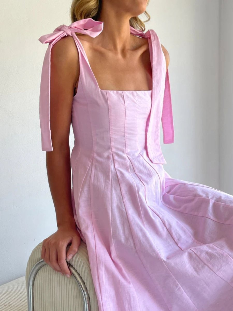 Gradient Tie Shoulder Maxi Dress - Brick + Boho