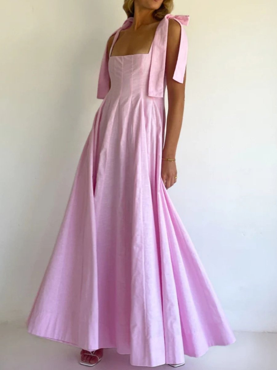 Gradient Tie Shoulder Maxi Dress - Brick + Boho