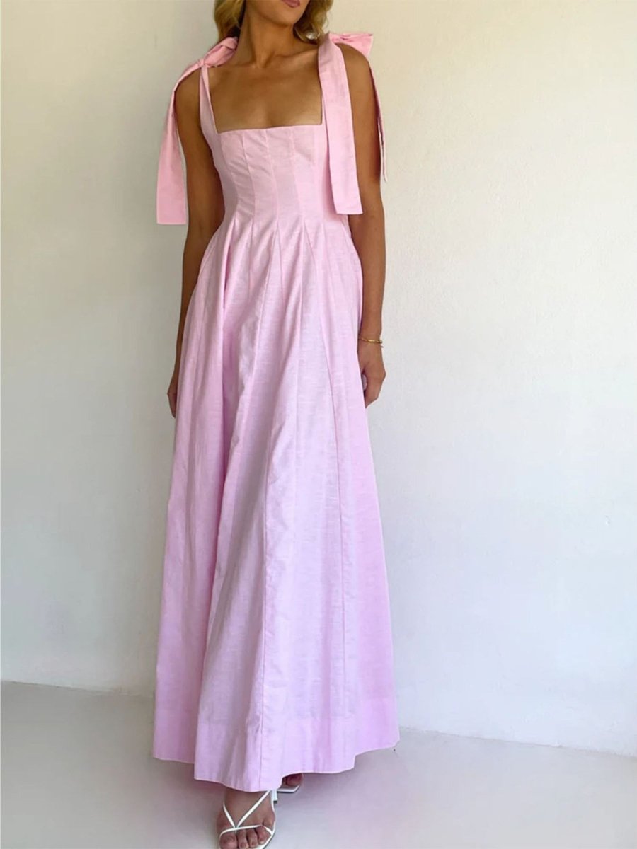 Gradient Tie Shoulder Maxi Dress - Brick + Boho