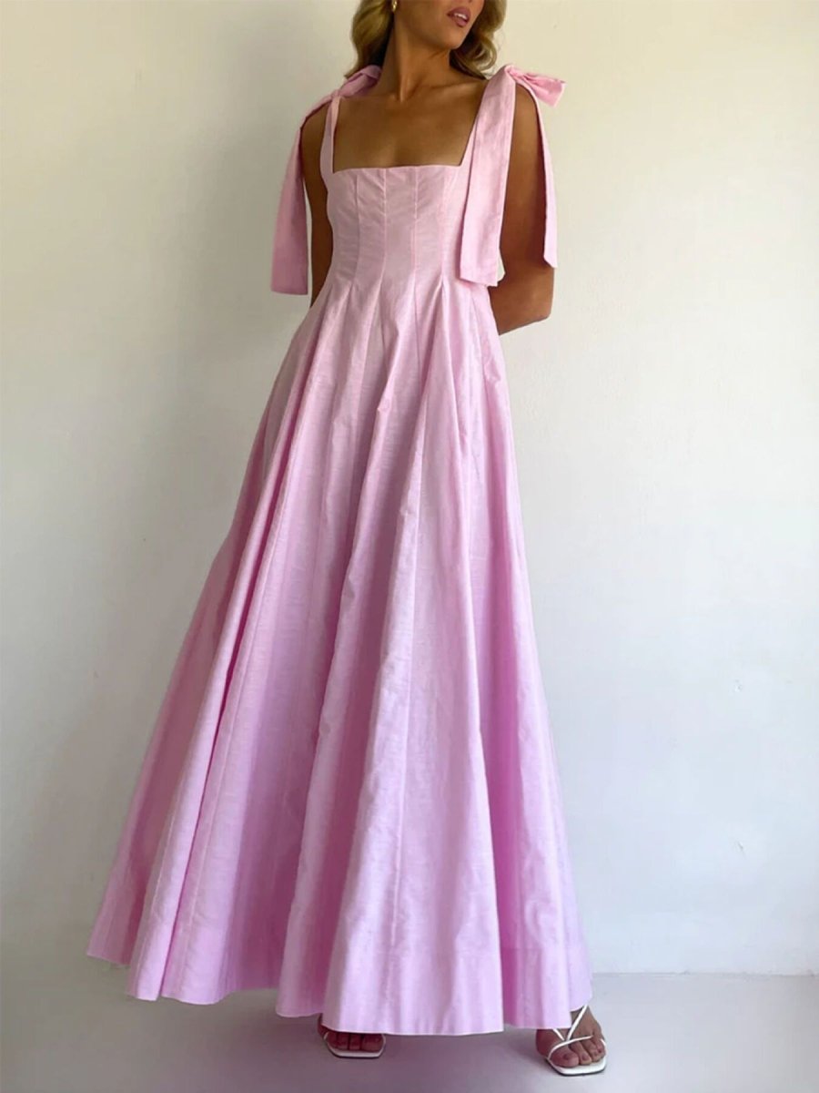 Gradient Tie Shoulder Maxi Dress - Brick + Boho