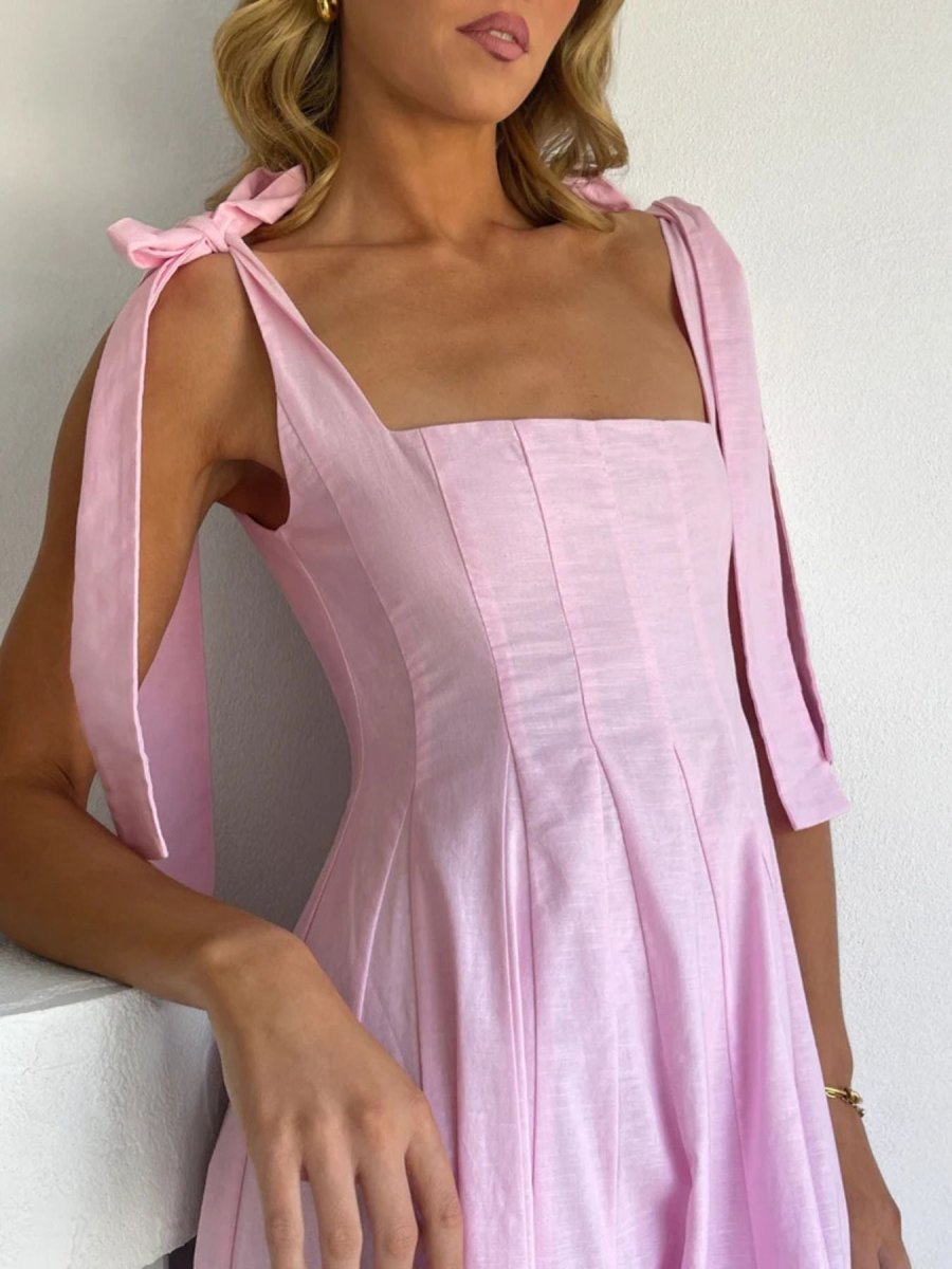 Gradient Tie Shoulder Maxi Dress - Brick + Boho