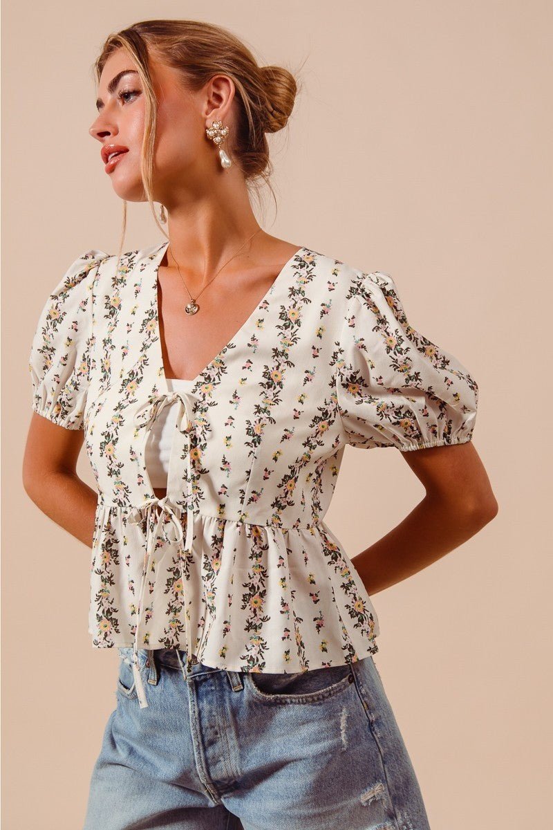 Grandma's Closet Tie Top - Brick + Boho