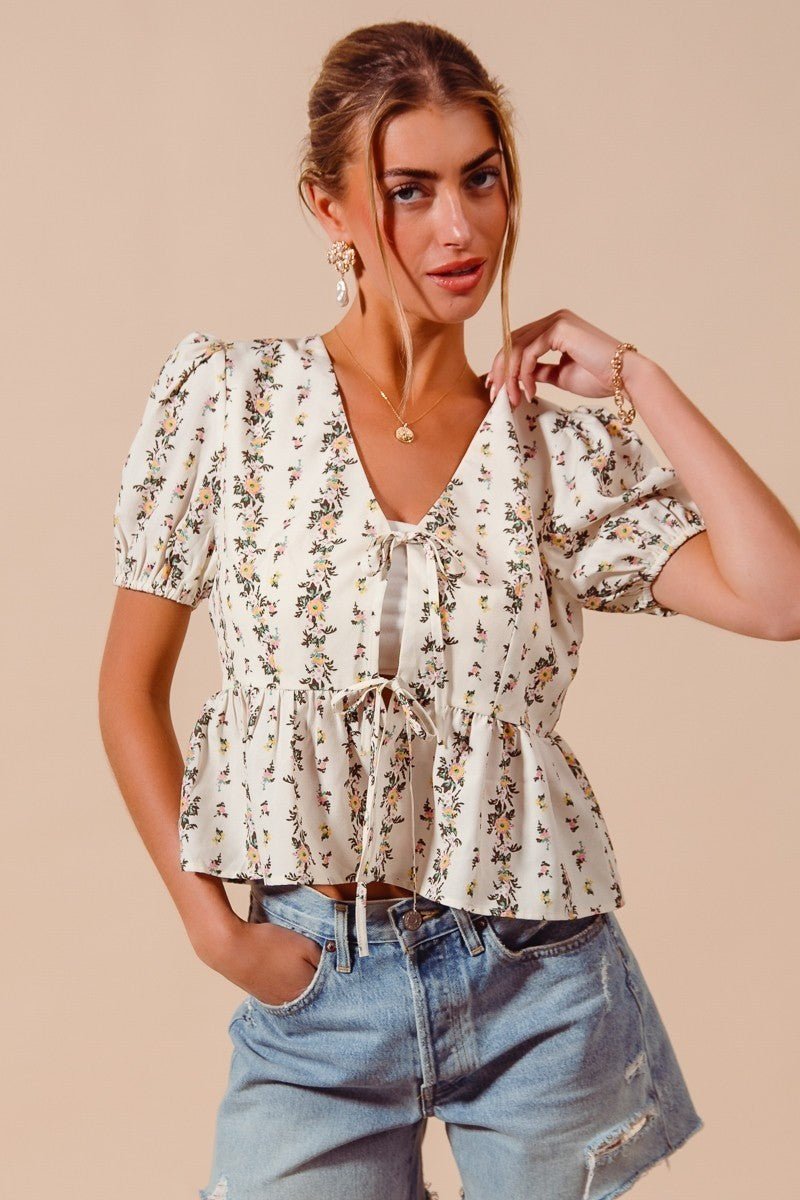 Grandma's Closet Tie Top - Brick + Boho