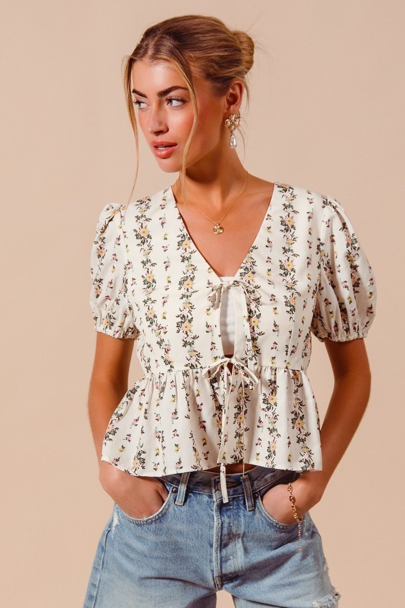 Grandma's Closet Tie Top - Brick + Boho