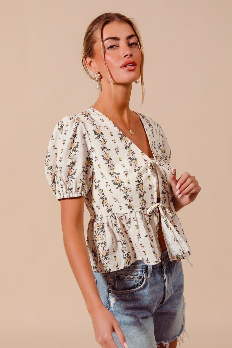 Grandma's Closet Tie Top - Brick + Boho