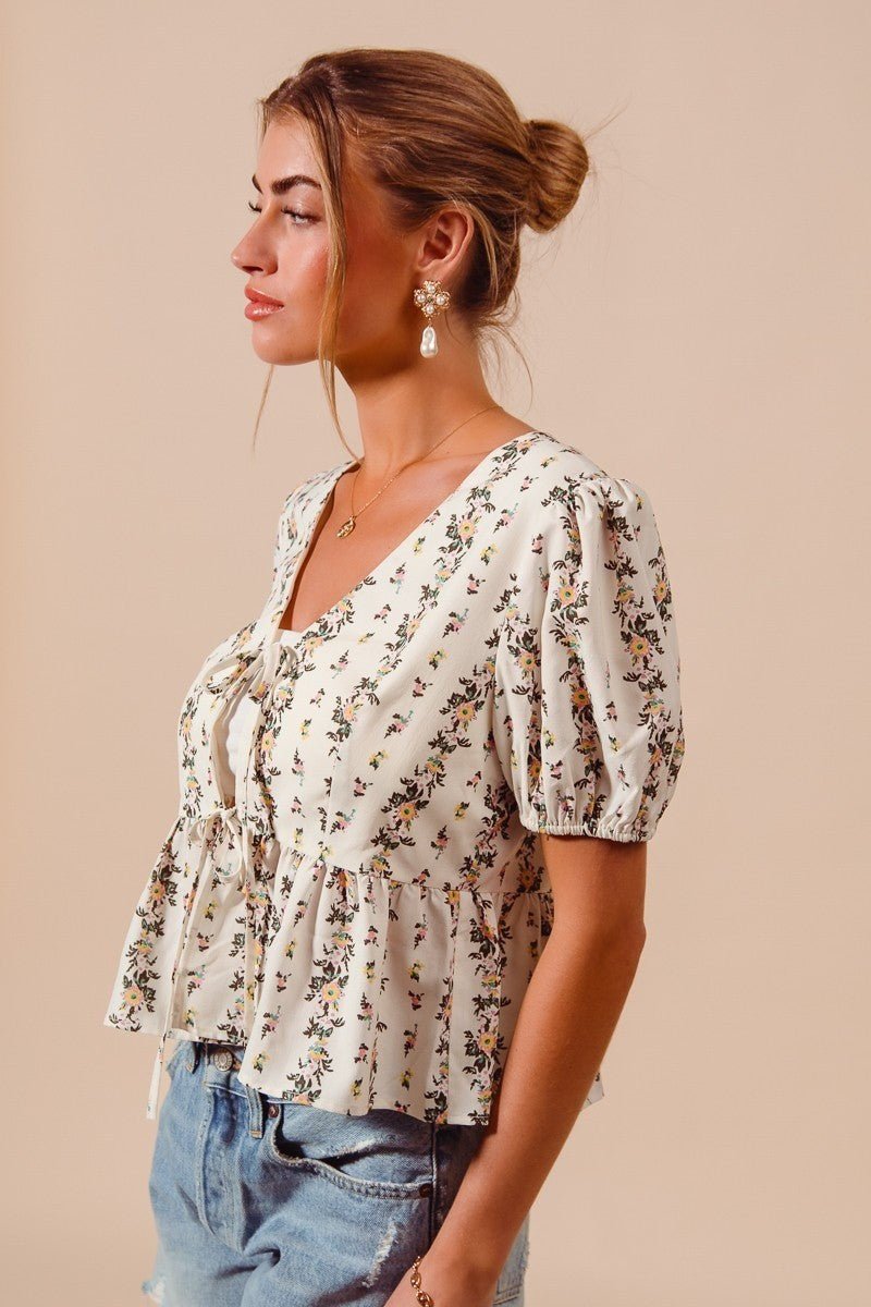 Grandma's Closet Tie Top - Brick + Boho