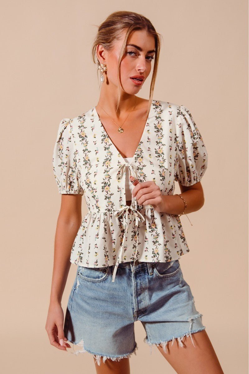 Grandma's Closet Tie Top - Brick + Boho