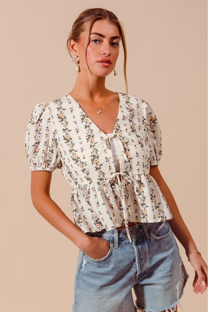 Grandma's Closet Tie Top - Brick + Boho