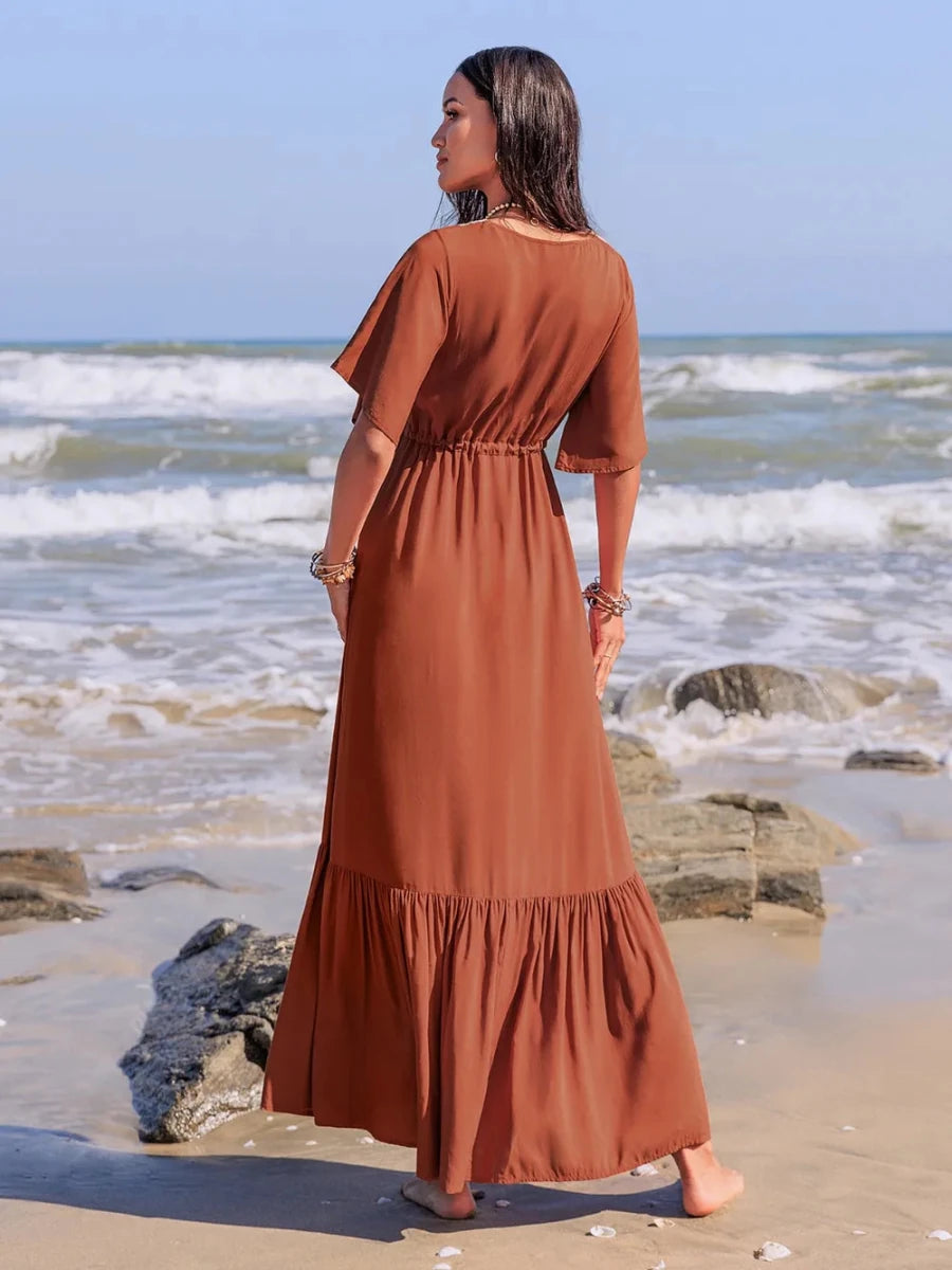 Granite Tiered Maxi - Brick + Boho