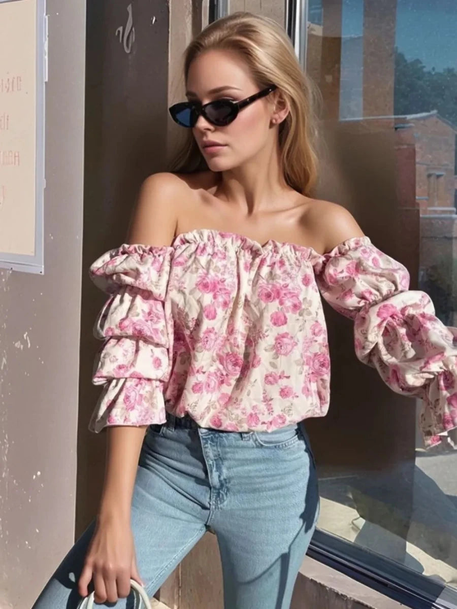 Grounded Ruffled Blouse - Brick + Boho
