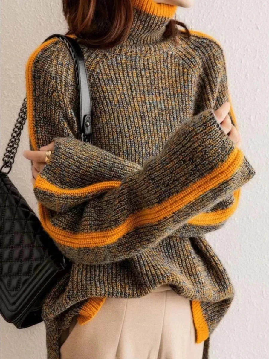 Hendrix Contrast Knit - Brick + Boho
