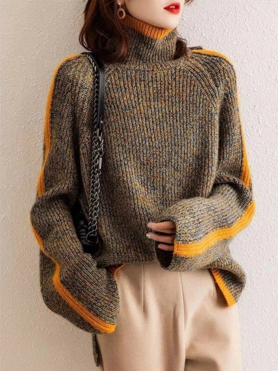 Hendrix Contrast Knit - Brick + Boho