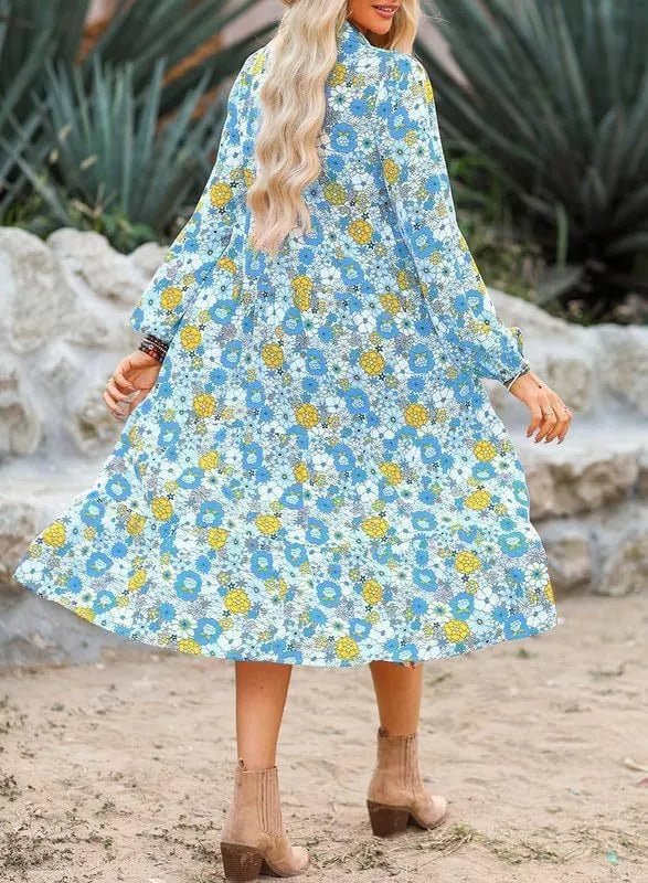 Hendrix Tiered Midi - Brick + Boho