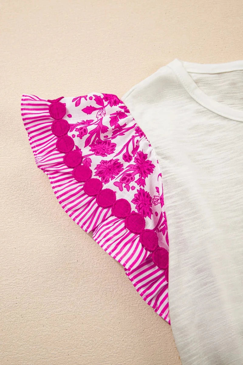 Hopeless Romantic Ruffle Blouse - Brick + Boho
