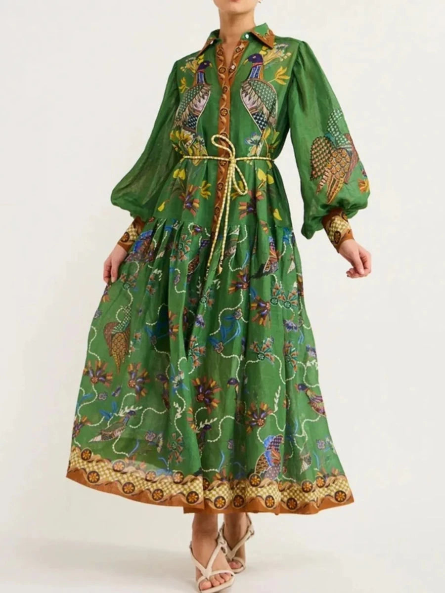 Horizon Print Lantern Maxi - Brick + Boho